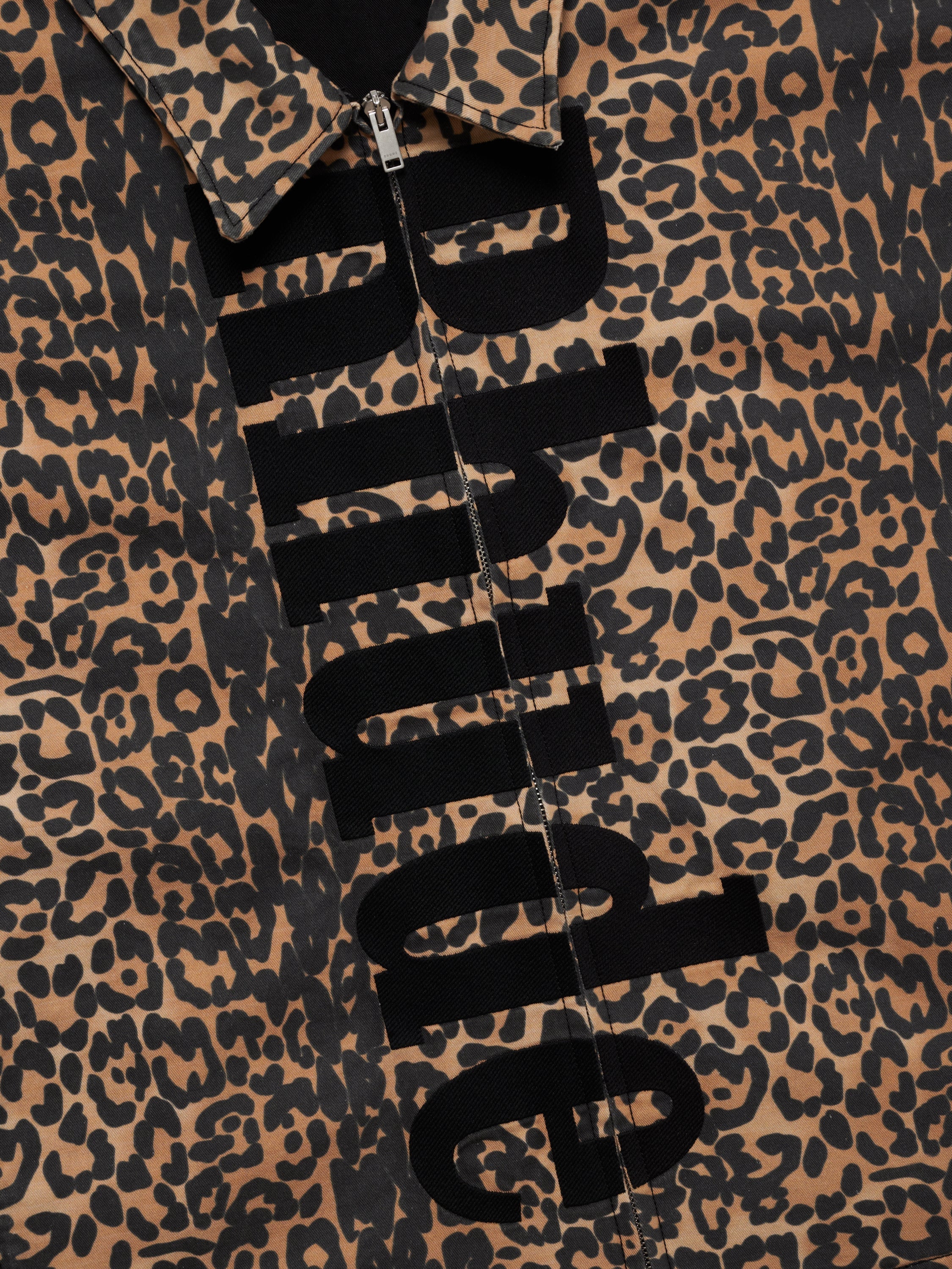 LEOPARD OVERSIZED WORK JACKET