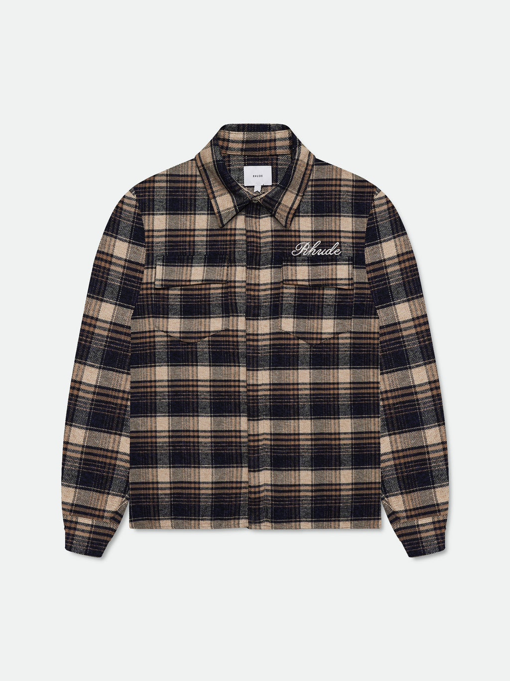 RHUDE SCRIPT LOGO FLANNEL
