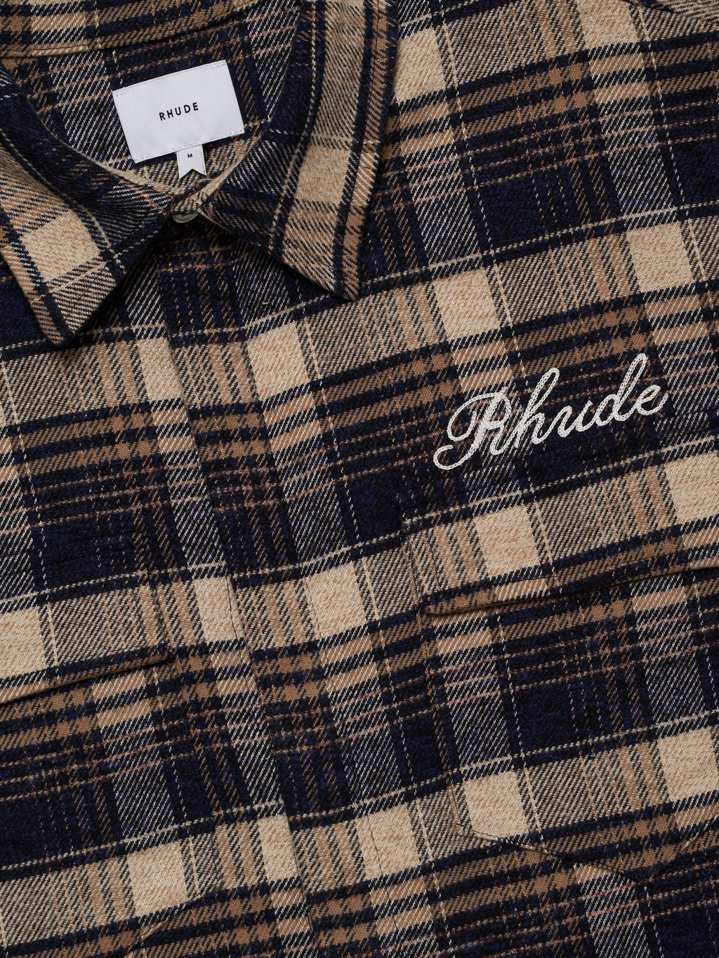 RHUDE SCRIPT LOGO FLANNEL