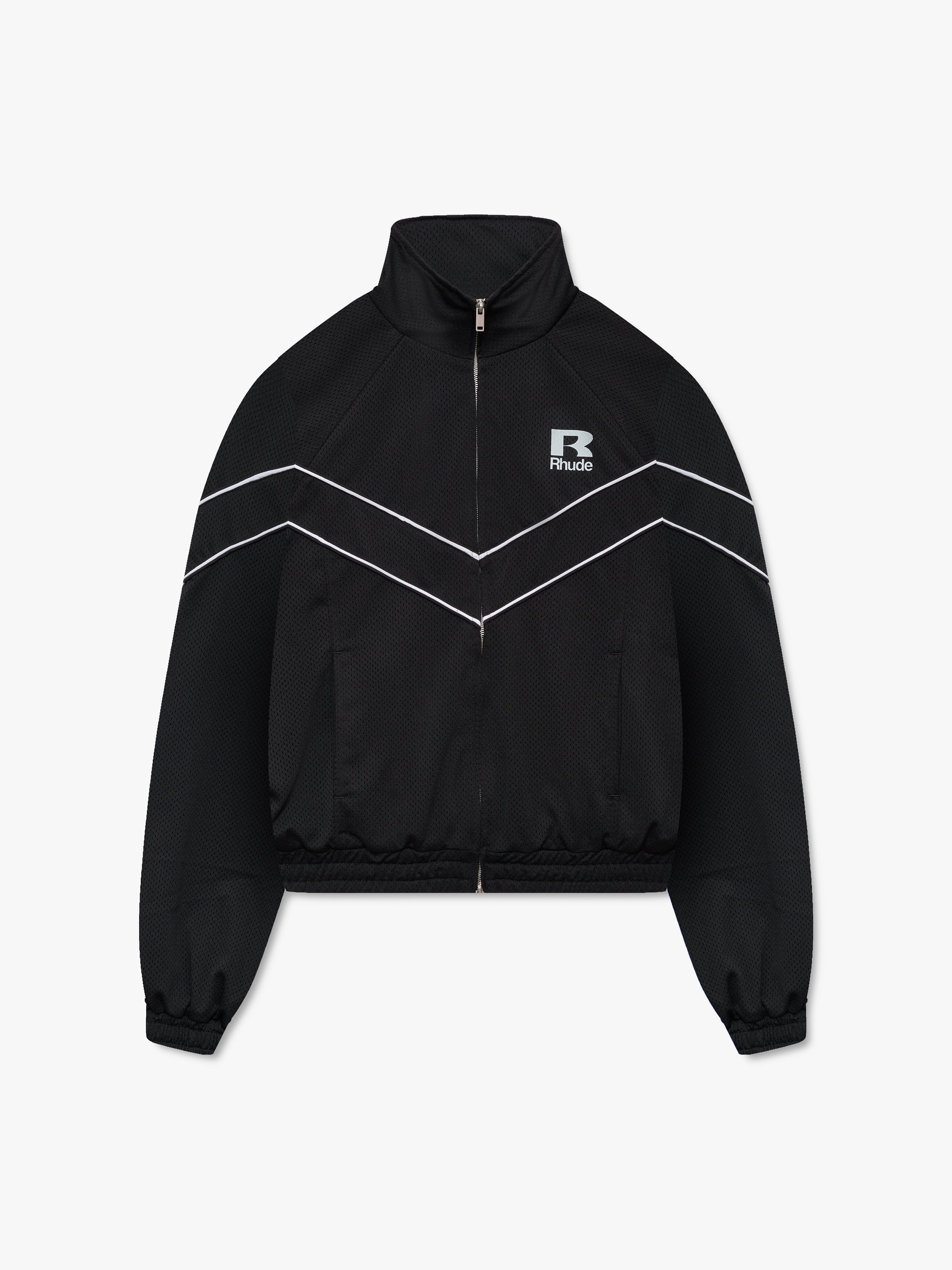 RHUDE MESH PIPING RAGLAN TRACK JACKET