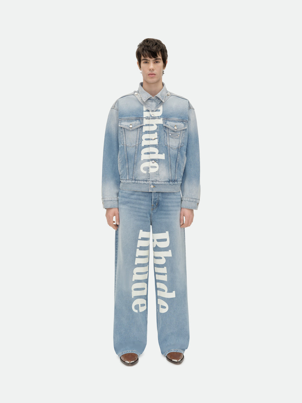 "PACK" DENIM TRUCKER JACKET