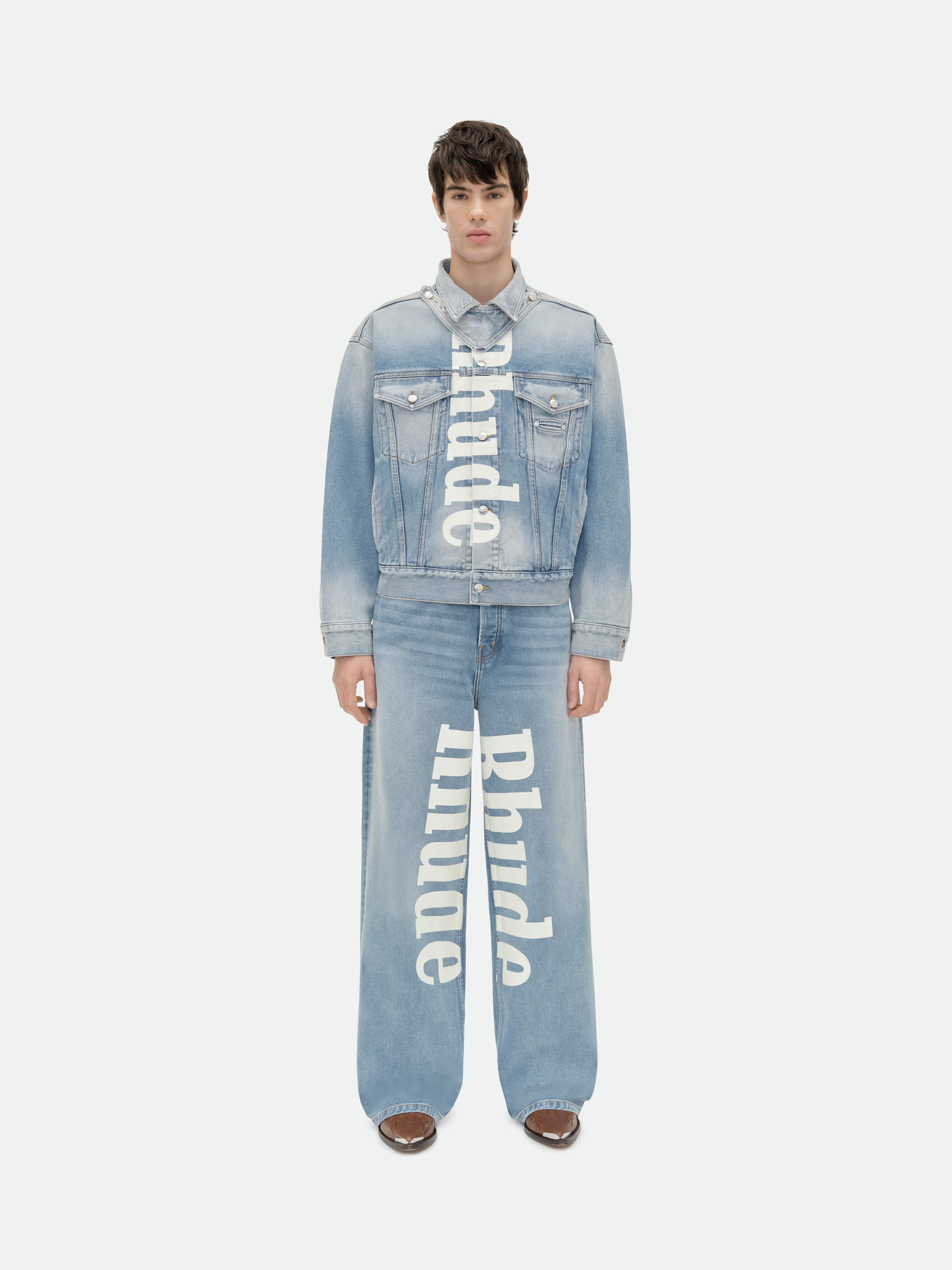 "PACK" DENIM TRUCKER JACKET