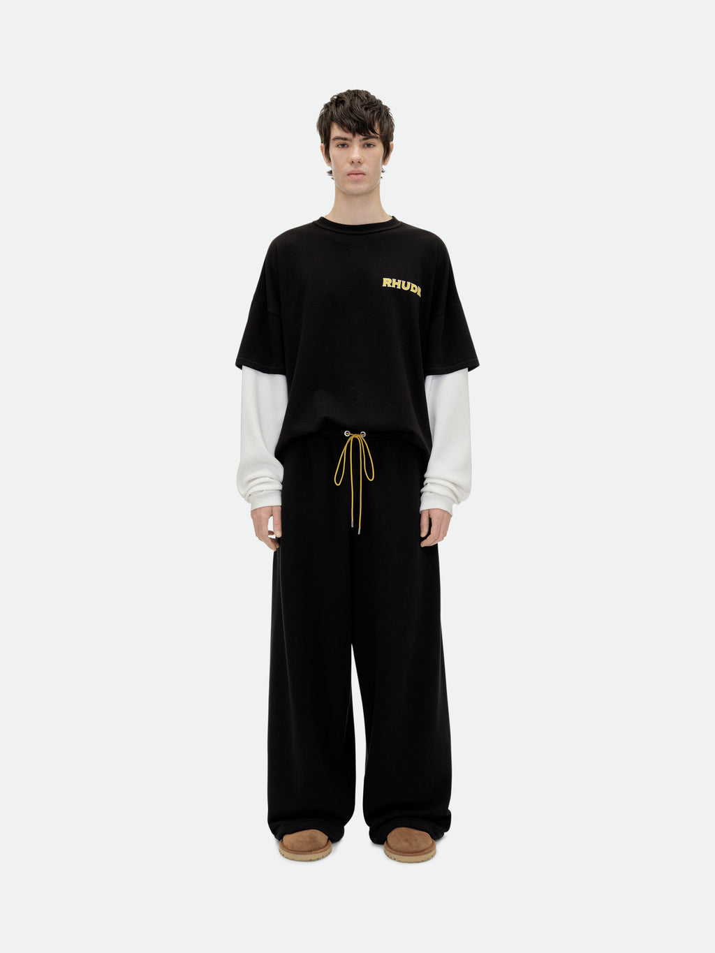 RHUDE STEEL DOUBLE-LAYERED TEE