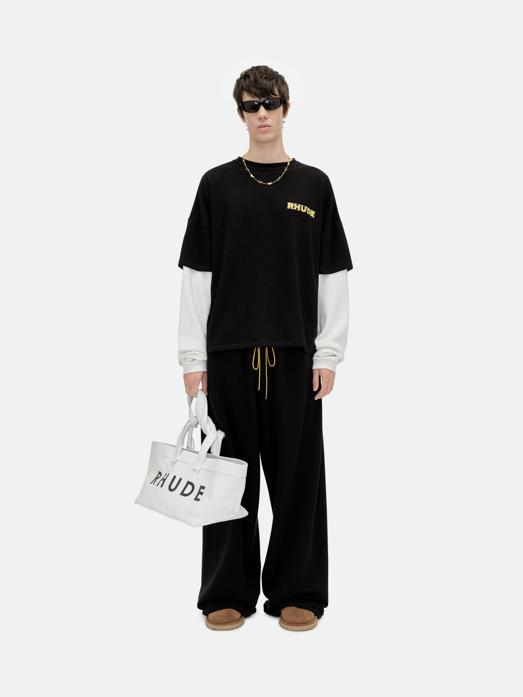 RHUDE STEEL DOUBLE-LAYERED TEE