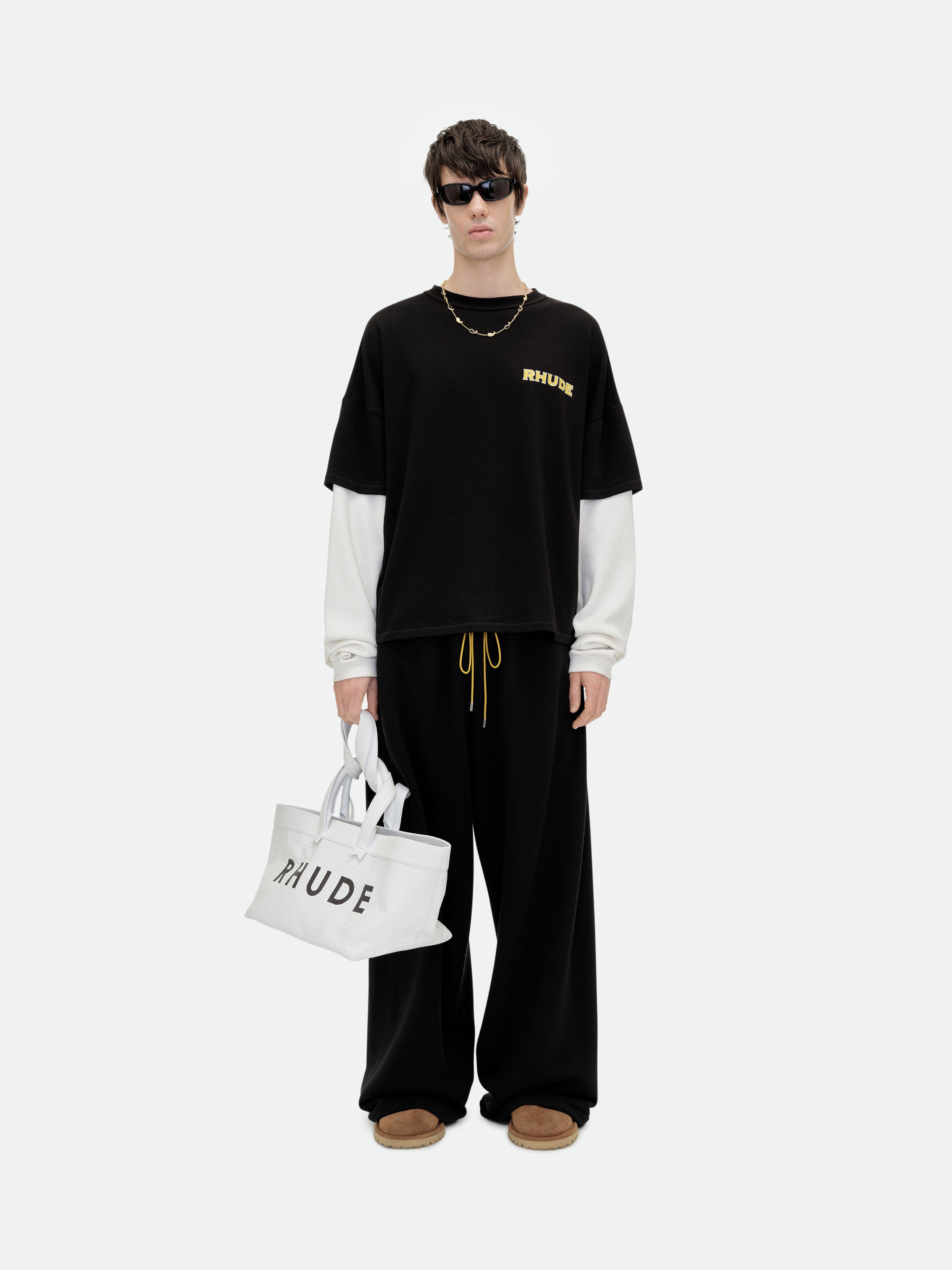 RHUDE STEEL DOUBLE-LAYERED TEE