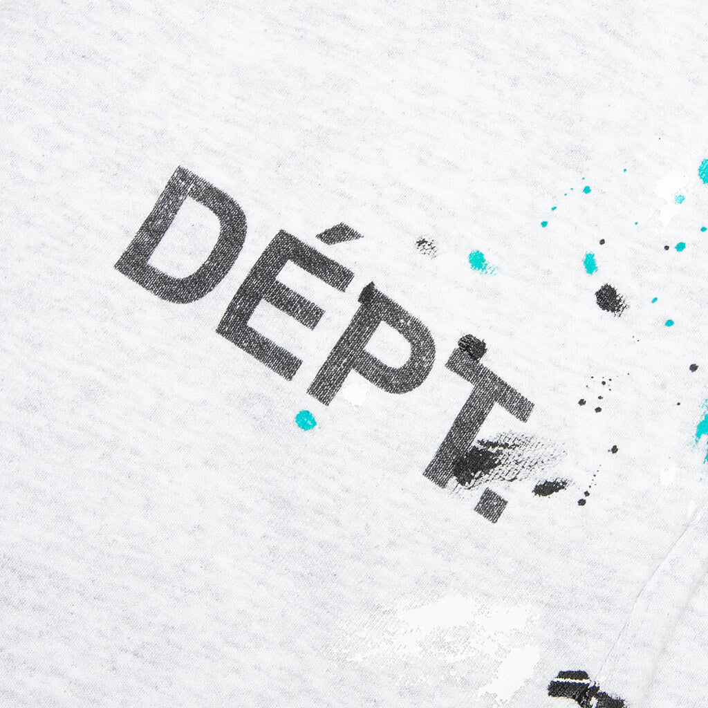 Dépt Logo Painted Sweatpant Flares - Light Heather Grey/Navy/Black