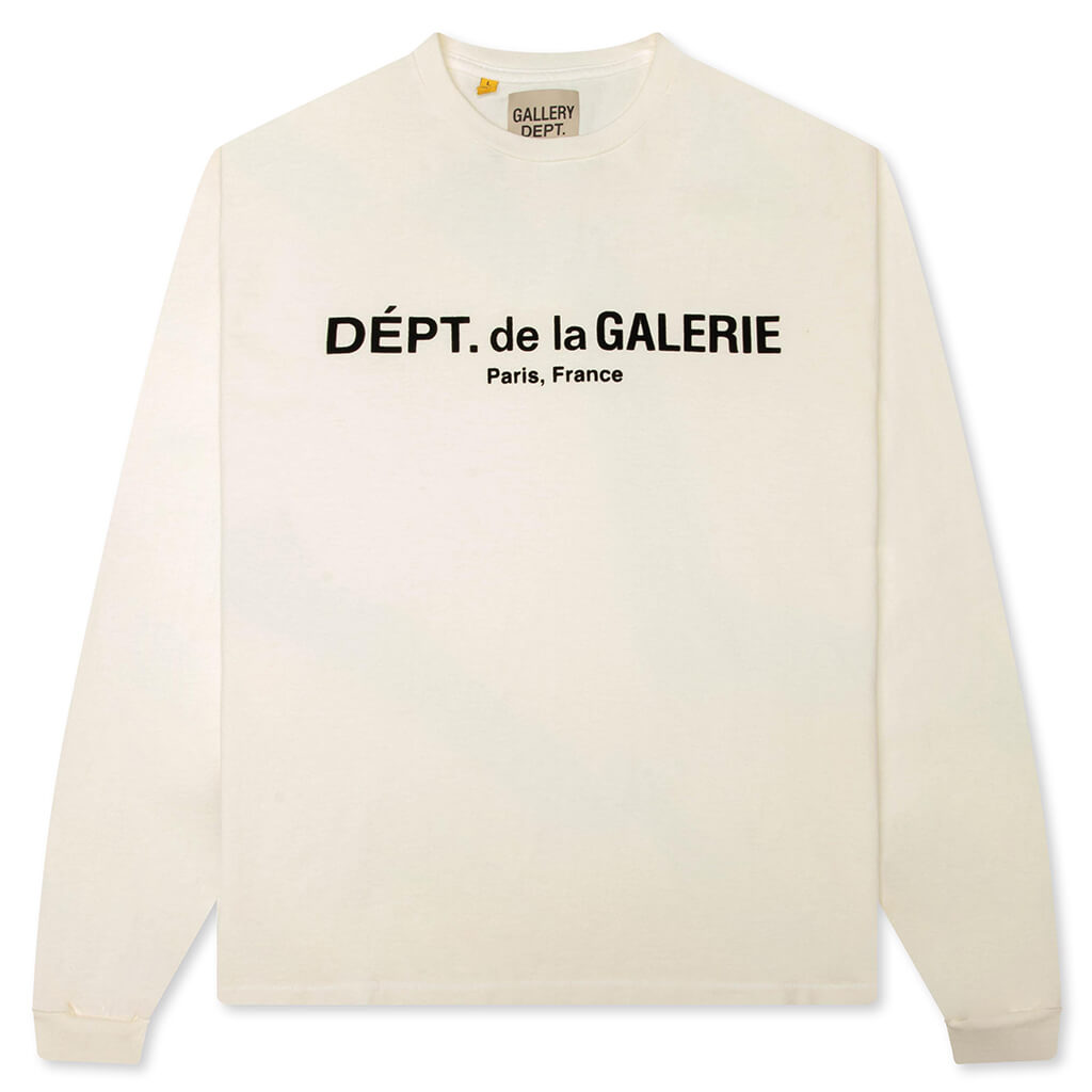 French Logo Lux L/S Tee - Cream