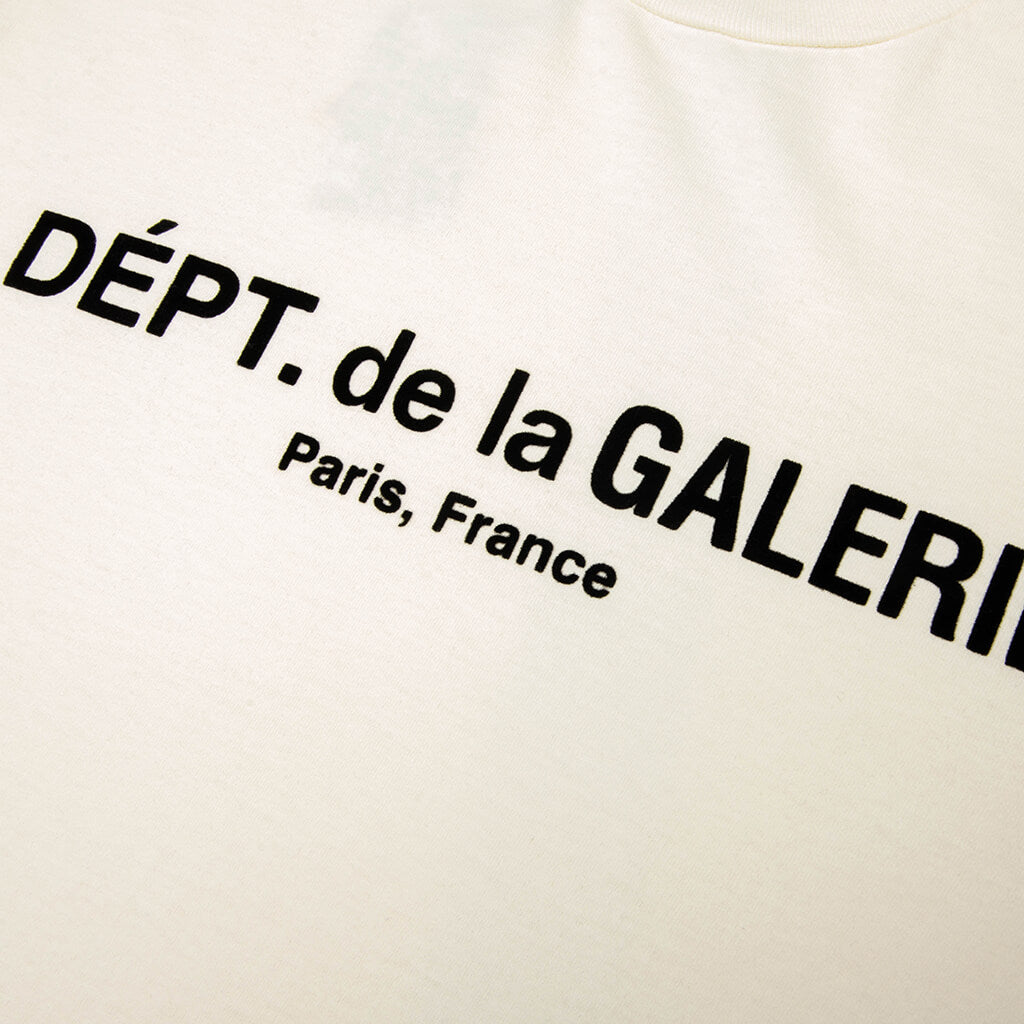 French Logo Lux L/S Tee - Cream
