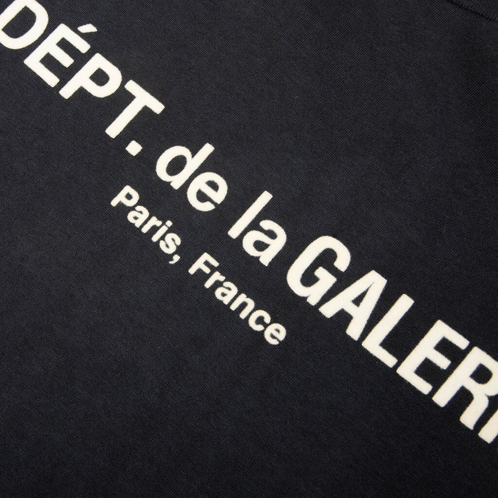 French Logo Lux L/S Tee - Washed Black