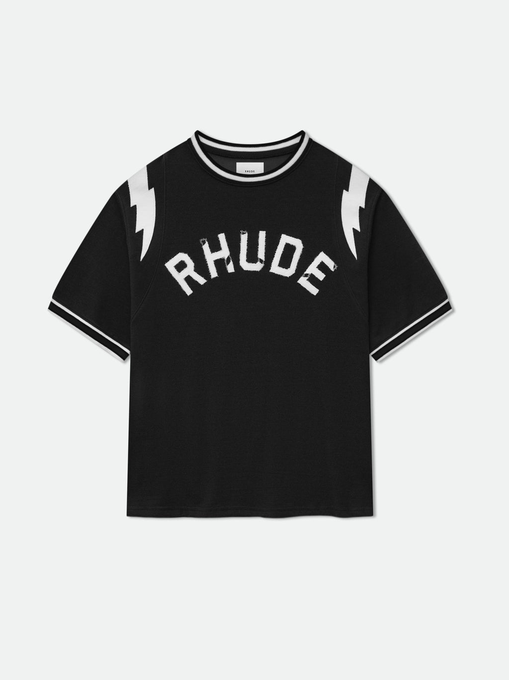 RHUDE LIGHTNING RINGER JERSEY TEE