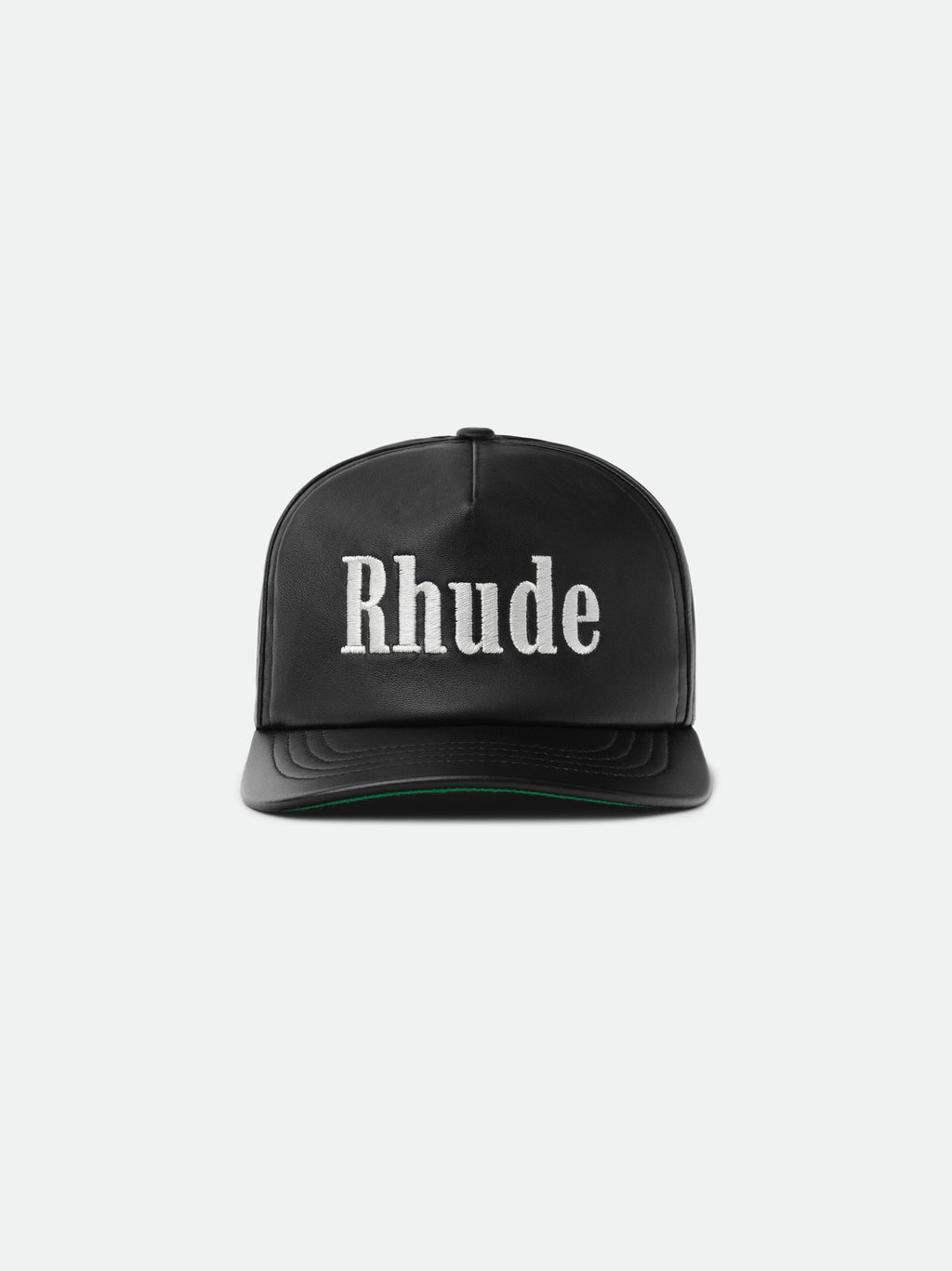 RHUDE LOGO LEATHER HAT