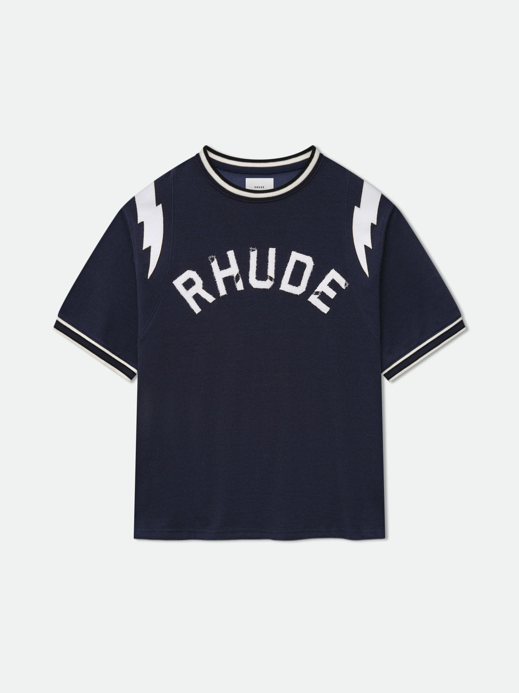RHUDE LIGHTNING RINGER JERSEY TEE