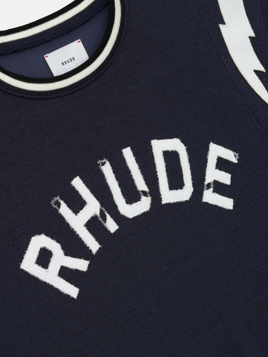 RHUDE LIGHTNING RINGER JERSEY TEE