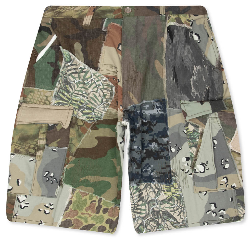 Retouche Camo Patchwork Kenzie Shorts - Mixed Camo