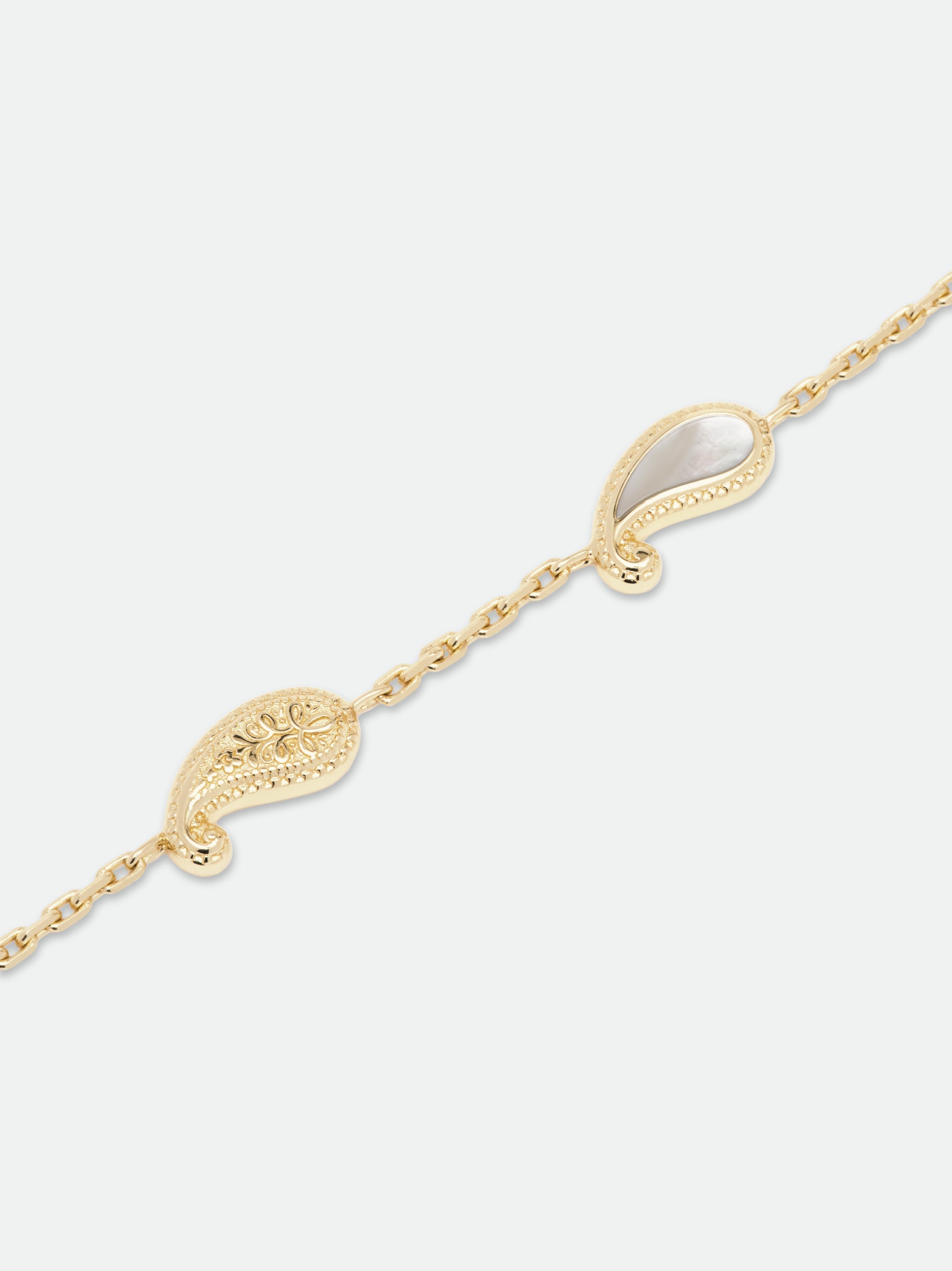 YOU BRACELET — GOLD/MOTHER OF PEARL