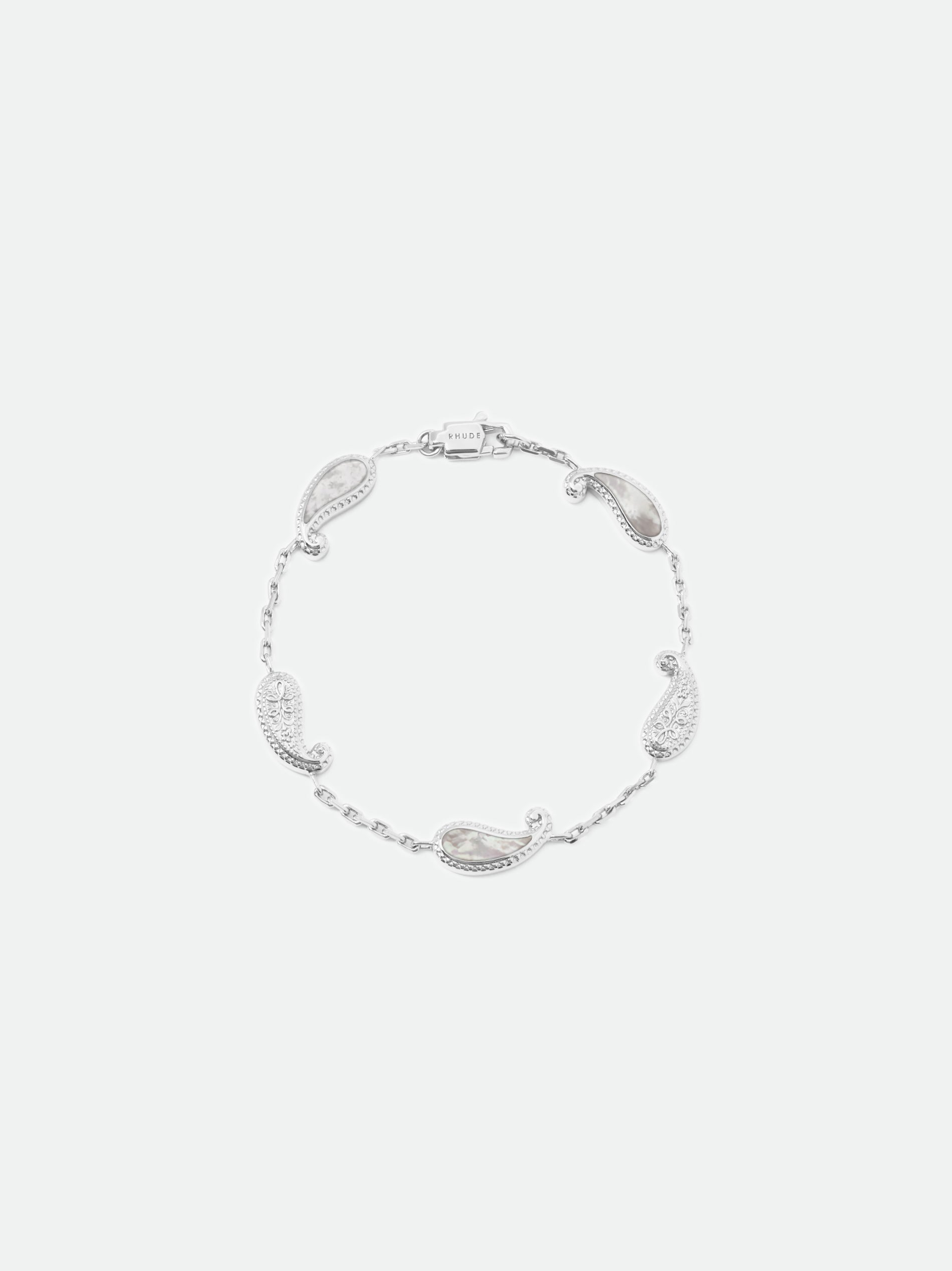 YOU BRACELET — SILVER/MOTHER OF PEARL