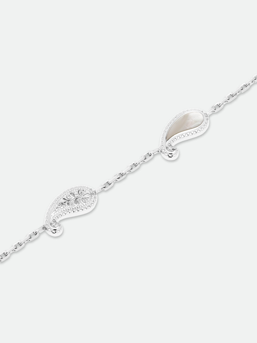 YOU BRACELET — SILVER/MOTHER OF PEARL