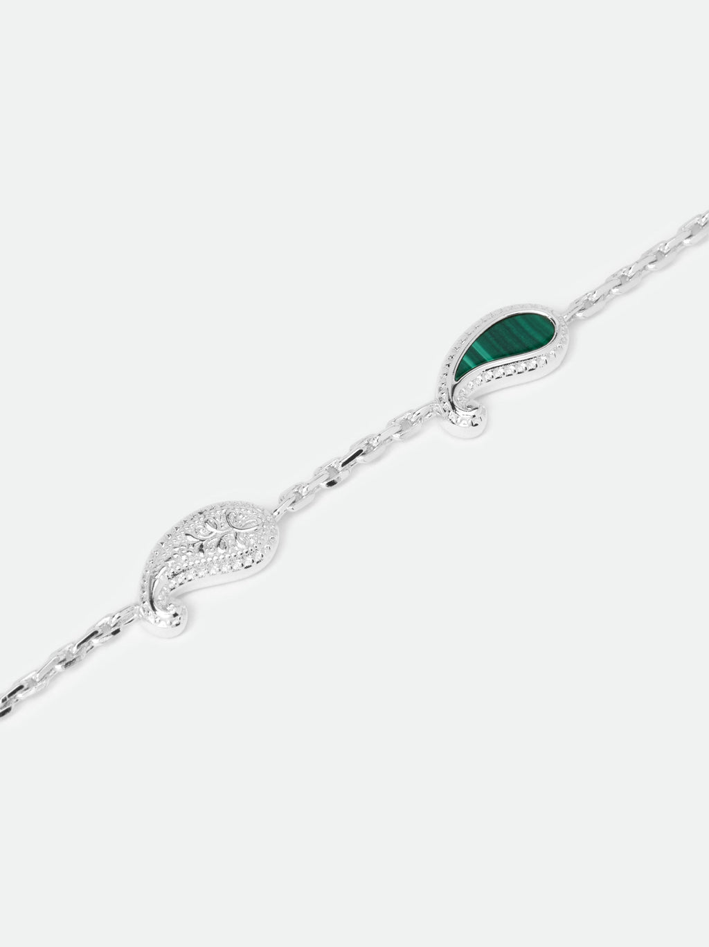 YOU BRACELET — SILVER/MALACHITE