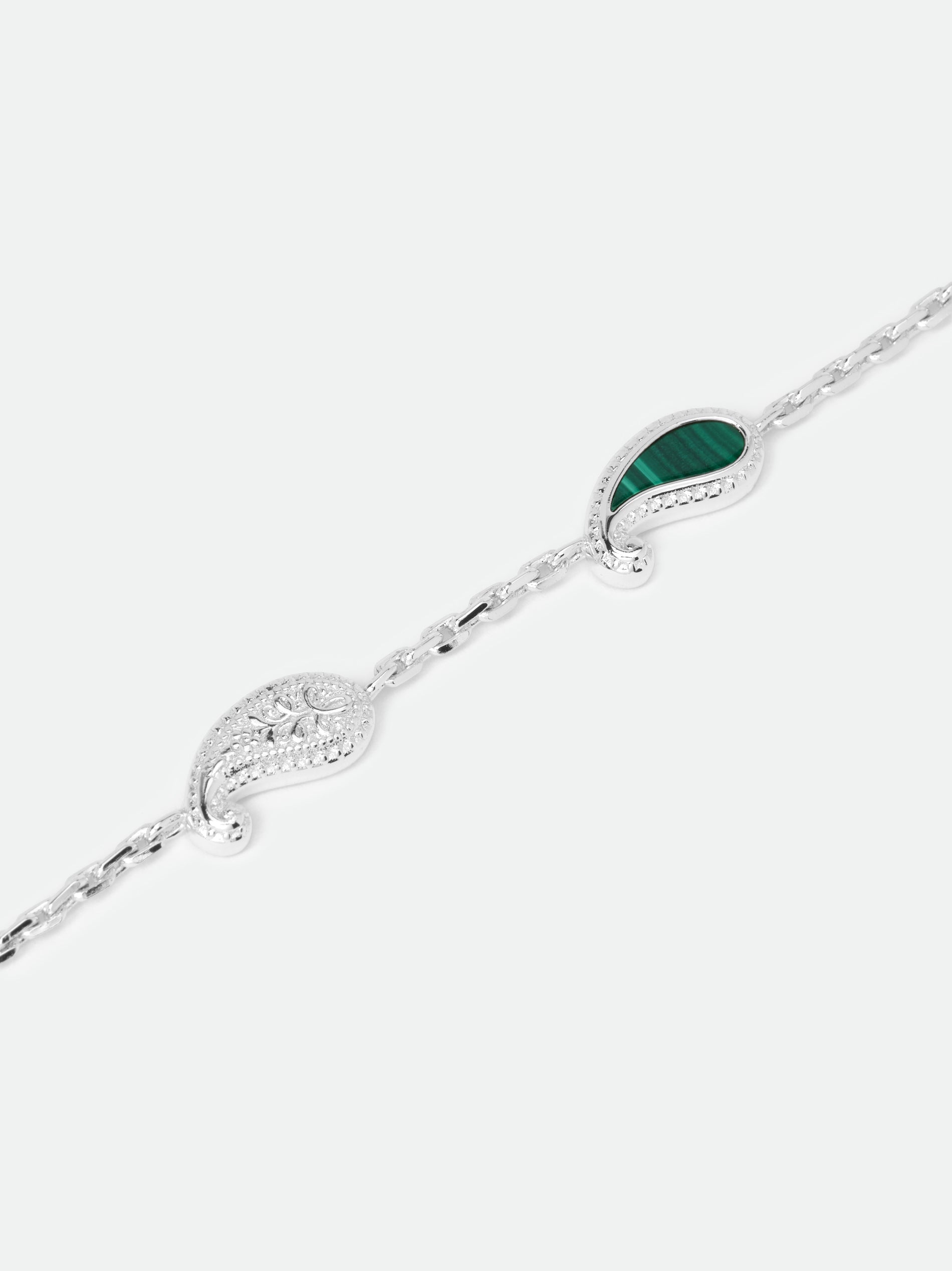 YOU BRACELET — SILVER/MALACHITE
