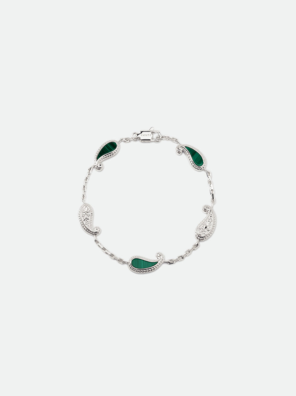 YOU BRACELET — 14K WHITE GOLD/MALACHITE