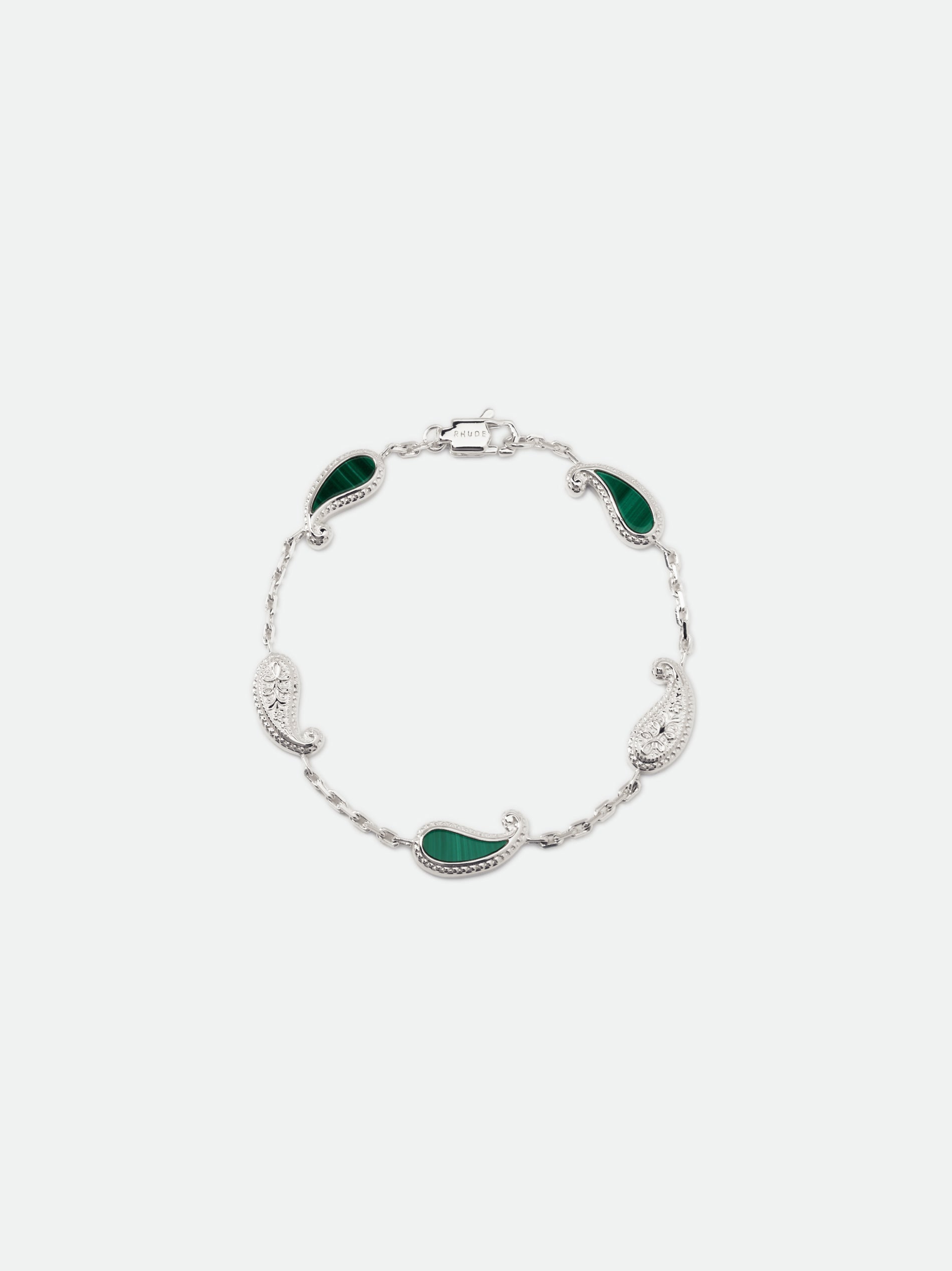 YOU BRACELET — 14K WHITE GOLD/MALACHITE