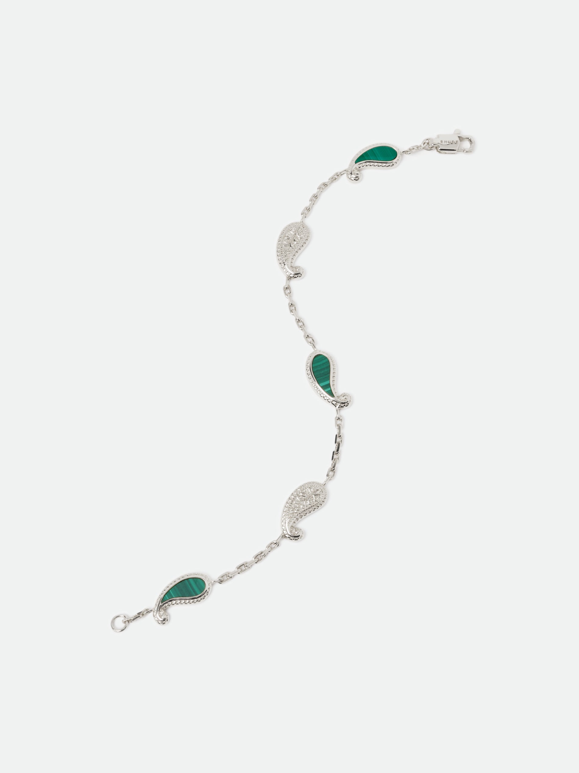 YOU BRACELET — 14K WHITE GOLD/MALACHITE